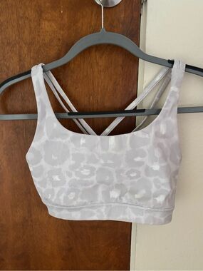 lululemon athletica Light Gray Leopard Print Bralette
